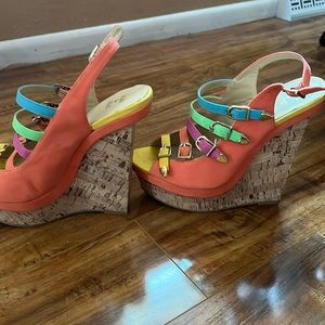 Colorful Sky High Wedges♥️